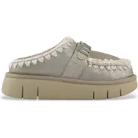 Mou per donna. MU.FW531001B Bounce clog special leather - letter logo (37), Pelle, 3 a 5cm, Nessuno, Casual, Grigio