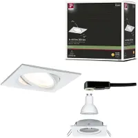 Paulmann luce da incasso Nova angolare orientabile LED 1x6,5W 2700K GU10 Bianco 93435