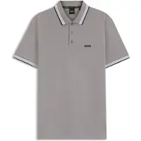 BOSS per uomo. 50469055 Polo Paddy grigio (S), Casual, Cotone, Manica corta