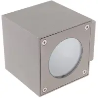 LUCANDE applique da esterni LED Jarno, argento, metallo, 9 cm