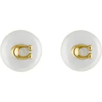 Coach Orecchini oro / bianco perla