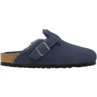 Birkenstock - Zoccoli caldi e morbidi - Boston Shearling Leather/Suede Regular New Navy per Uomo in Pelle - Taglia 42 - Blu navy