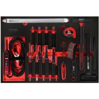 BRILLIANT TOOLS Set di martelli e scalpelli con inserto in schiuma 17 pezzi - 811.1017