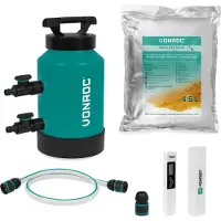 Vonroc Filtro per acqua pura DI – deionizzatore – alternativa all’acqua osmotica | con 4,5L di resina a letto misto, misuratore TDS, tubo e raccordi