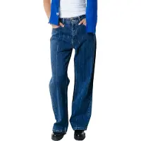Colourful Rebel Gaias Rhinestones High Rise Wide Leg Denim Pants Dark Blue D Taglia: XS | Pantaloni Outlet | Donna | Blu