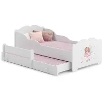 KOBI Letto matrimoniale Anna 160x80 - Ragazza con le ali