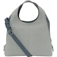 VOi Boston Kirsten Borsa a spalla Vera Pelle 32 cm blu