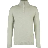 Stoic MerinoKnit MMXX.Kniva Half Zip Pullover in lana merino Uomo (4XL, grigio/beige)