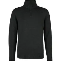 Stoic MerinoKnit MMXX.Kniva Half Zip Pullover in lana merino Uomo (M, nero)