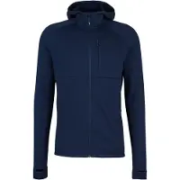 Stoic MerinoFleece240 StorforsSt. Zip Hoody Felpa di merino con cappuccio Uomo (XXL, blu)