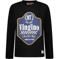 Vingino Boys Jacing T-shirt Deep Black Taglia: 16 | T-shirt Outlet | Unisex | Nero