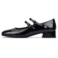 Martinelli per donna. S021-B510HY Ballerine in pelle di serpente nera (40), Nero, 3 a 5cm, Fibbia, Casual, Classico
