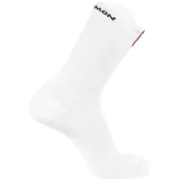 Salomon S/Lab Glide Crew Calze da running (42-44, bianco)