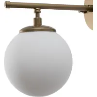 Opviq Applique Roe, color oro, vetro, altezza 24 cm, E14