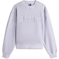Tommy Hilfiger Logo Appliqué Washed Boxy Sweatshirt Periwinkle Dusk Taglia: XL | Maglioni a maglia Outlet | Donna | Blu