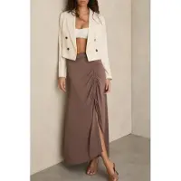 Reiss Ruched Midi Skirt Mink Taglia: XL | Minigonne Outlet | Donna