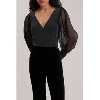 Anne Fontaine Burlesque Top Black Taglia: 40 | Maglie a manica lunga Outlet | Donna | Nero