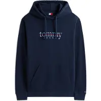 Tommy Hilfiger Regular Entry Dna Pullover Hoodie Dark Night Navy Taglia: L | Felpe con cappuccio Outlet | Uomo | Nero