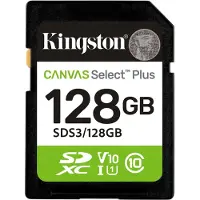Kingston Scheda Di Memoria 128gb Sdxc Canvas Select Plus Gen3 150 Mb/s C10 Uhs-i U1 V10