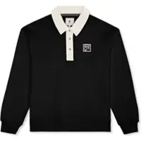 FILA Lagrio Loose Polo Sweatshirt Black-egret Taglia: XS | Maglioni a maglia Outlet | Donna | Nero