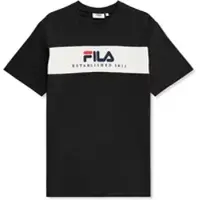 FILA Unisex Valsera Regular Blocked T-shirt Black-egret Taglia: L | Maglie Sportivi Outlet | Unisex | Nero