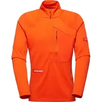 Mammut Eiger Nordwand Advanced First Layer Half Zip Pull Giacca in pile Uomo (L, rosso/arancione)