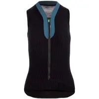 Q36.5 Women's Jersey sleeveless L1 Pinstripe Singlet ciclismo Donna (L, nero)