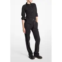 Michael Kors Wool Fitted Army Shirt Charcoalhthr Taglia: XXS | Maglie a manica lunga Outlet | Donna | Verde