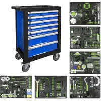 JBM Carrello Portautensili Speciale Con 7 Cassetti E Kit Da Lavoro