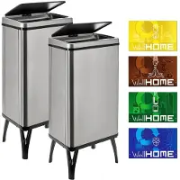 Wellhome Bidoni Della Spazzatura Intelligenti 50l 2 Unità