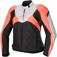 Alpinestars Giacca Stella T-Jaws V4 Impermeabile Black Ice Gray Fluo Coral, Taglia: XXL