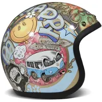 DMD Retro Woodstock Casco Jet M unisex blu