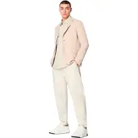 Armani Exchange per uomo. 8NZG15ZNFNZ1724 Giacca giacca beige (36), Casual, Lino, Classico