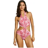 Pepe Jeans per donna. PLB10550 Costume da bagno rosso con nodo a foglia (S), Beachwear, Poliestere