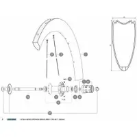 Mavic Raggio Aero Cxr 60 C/t Rear Right 10 Unità