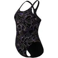 Speedo Women's Hyperboom Allover Medalist Costume intero Donna (34, nero)