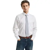 Gant per uomo. 3230300 Camicia in raso bianco slim fit (M), Casual, Da sera, Cotone, Classico, Manica lunga
