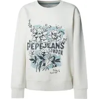 Pepe Jeans per donna. PL5800023 Felpa Beda bianco sporco (XS), Casual, Cotone