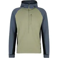 Stoic MerinoWaffleFleece320 NorrdalSt. 3/4 Zip Hoody Felpa di merino con cappuccio Uomo (M, olivia)