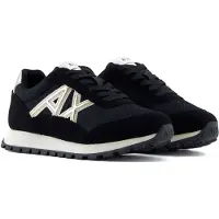 Armani Exchange per donna. XW002150AF19388MC077 Sneakers Ax nere (36.5), Nero, Basso, Stringhe, Casual