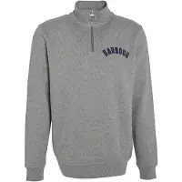 Barbour - Felpa uomo mezza zip in Cotone - Cotes Half Zip Sweatshirt Mid Grey Marl per Uomo in Cotone - Taglia XL - Grigio