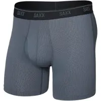 Saxx Quest Quick-Dry Mesh Boxer Brief Fly 6'' Intimo sintetico Uomo (XXL, blu)