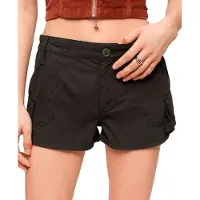 Superdry per donna. W7110406A Short cargo Vintage Utility in nero slavato (S), Casual, Cotone