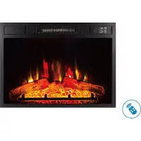 Purline Caminetto elettrico da parete 2000W con telecomando e fiamma regolabile