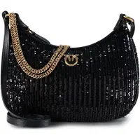 Pinko Half Moon Borsa a tracolla 26 cm nero