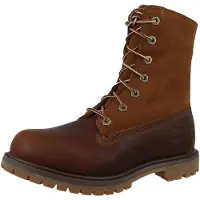 Timberland per donna. TB18328R2421 Stivaletti in pelle con chiusura arrotolabile e fodera marrone caldo (39 W), Basso, Stringhe, Casual