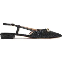 Twinset Ballerine sling back intrecciato, colore nero