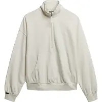 Superdry per donna. W2012386A Felpa con mezza zip Studios Half bianco sporco (L), Casual, Cotone