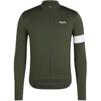 Rapha Core Thermal Long Sleeve Jersey Maglietta da ciclismo Uomo (L, olivia)