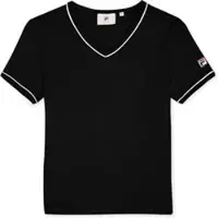FILA Portello Slim V-neck T-shirt Black Taglia: XS | Maglie Sportivi Outlet | Donna | Nero